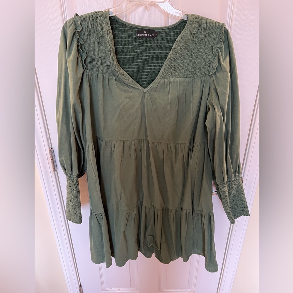 Tuckernuck New w/o tags, never won Jaguar Green Ceci Dress